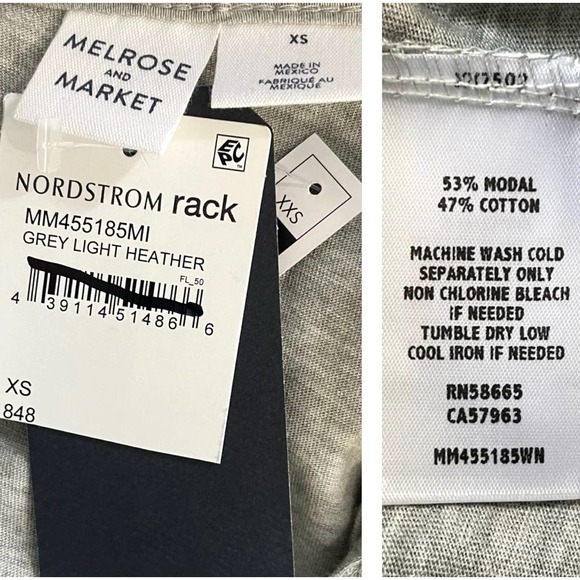 Melrose and Market Grey Cotton Twist Strap Tank Top NEW XS - Picture 4 of 5